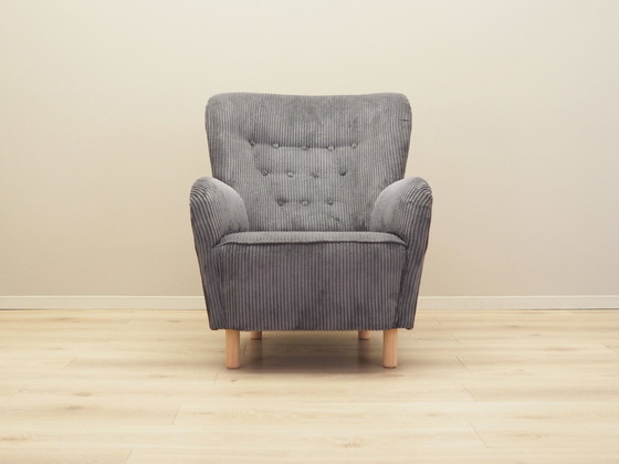 Image 1 of Fauteuil gris, Design scandinave, Production : Danemark