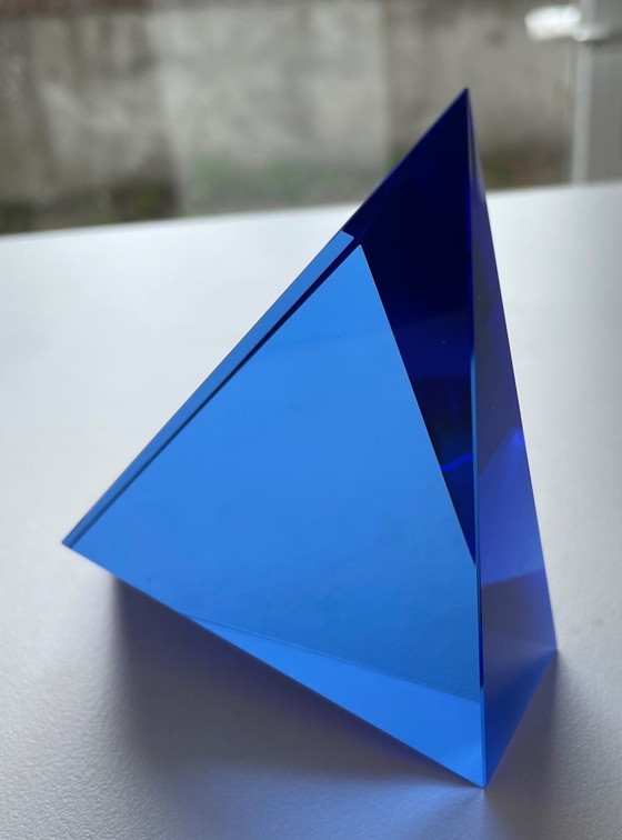 Image 1 of Objet en verre " Triangle " Jaroslav Marek