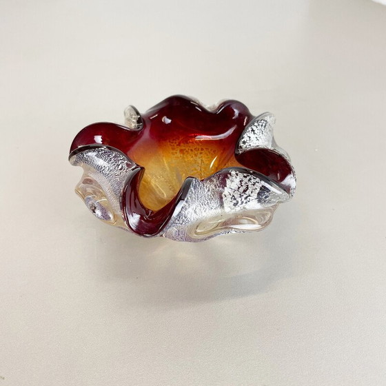 Image 1 of Cendrier vintage en verre de Murano par Barovier et Toso, Italie, années 1970