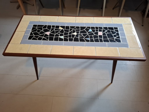 Table d'appoint vintage en mosaïque – bijzettafels, Stone, Wood (photo 2 of 6)