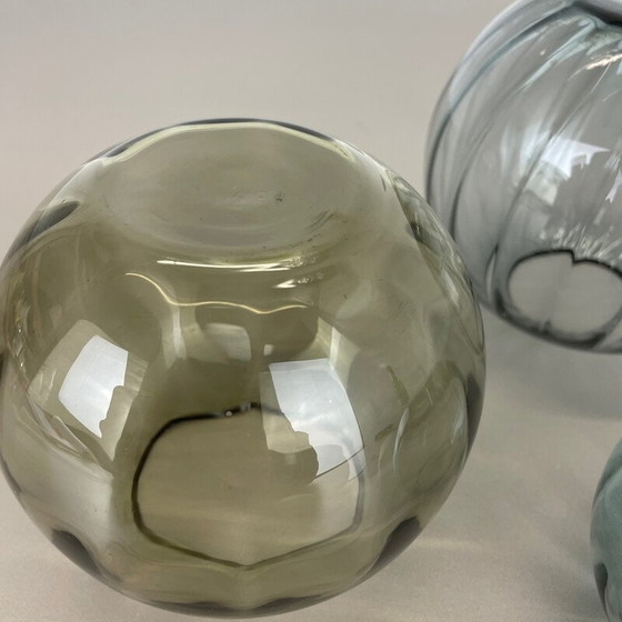 Image 1 of Ensemble de 3 vases vintage en turmaline par Wilhelm Wagenfeld pour Wmf, Allemagne années 1960