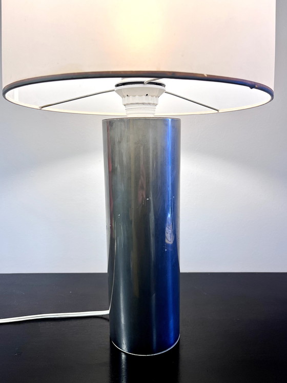 Image 1 of Lampe À Poser Cylindrique Chromée, 1970S