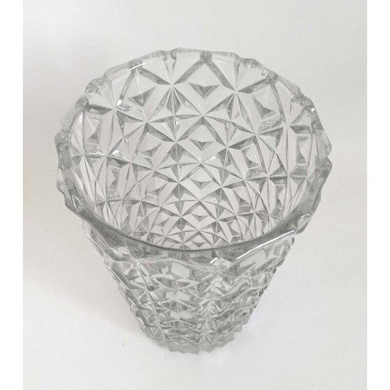 Image 1 of Vase vintage en verre pressé, 1960