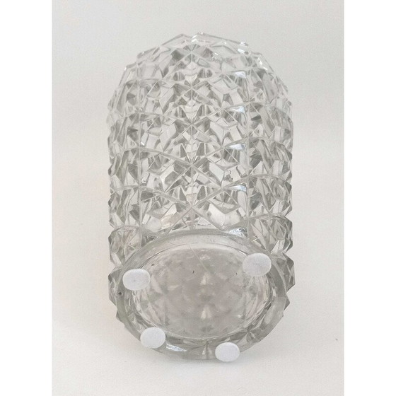 Image 1 of Vase vintage en verre pressé, 1960