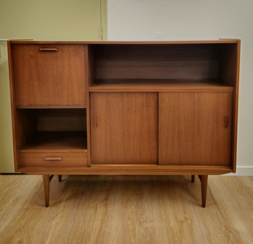 Vintage Highboard Wall Cupboard Bookcase Cupboard