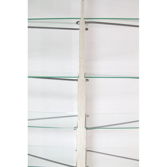 Image 1 of Unité murale sculpturale en travertin vintage, Italie 1970