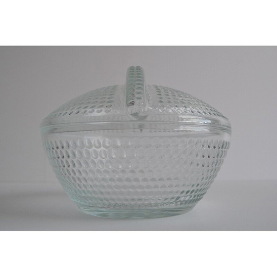 Image 1 of Bonbonnière vintage en verre par Adolf Matura pour la verrerie de Libochovice, 1970