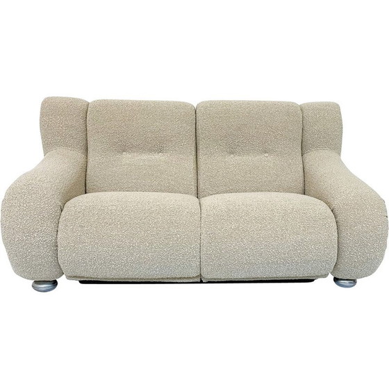 Image 1 of Canapé vintage en tissu bouclé beige, Italie 1960