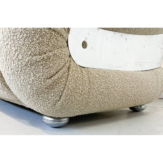 Image 1 of Canapé vintage en tissu bouclé beige, Italie 1960