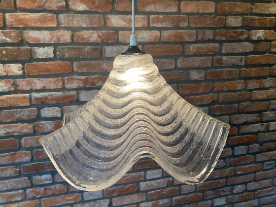 Image 1 of Lampe en verre glacé en verre épais