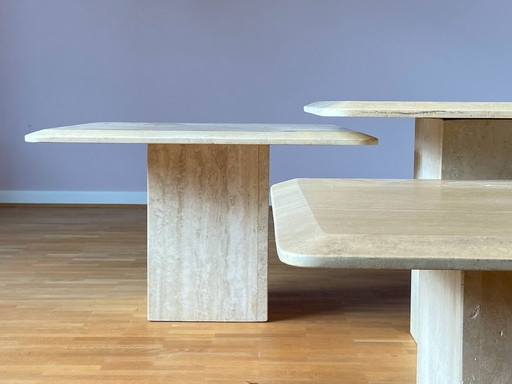 Travertine Set de table Pierre naturelle Table de salon Side Table