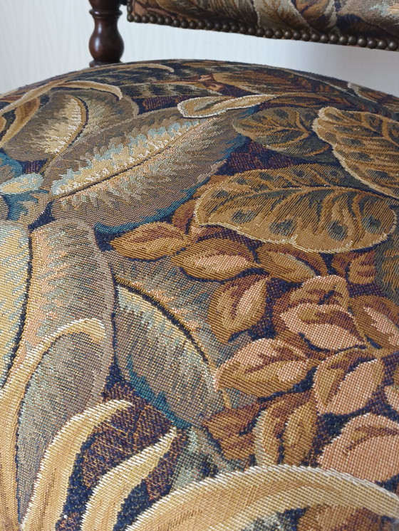 Image 1 of Fauteuil En Noyer Style Néo Renaissance Xxème 