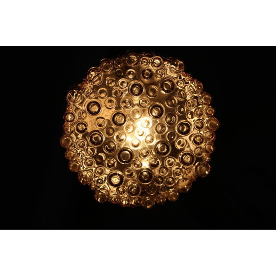 Image 1 of Lampe suspendue vintage en chrome et verre, Allemagne, années 1980