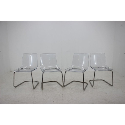 Ensemble de 4 chaises de salle à manger vintage IKEA, années 1990