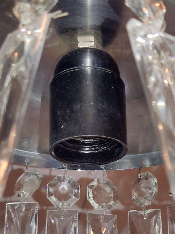 Image 1 of Lampe suspendue en cristal 1950