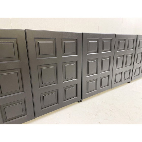 Image 1 of Buffet brutaliste noir Mid Century