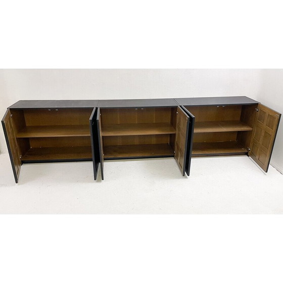 Image 1 of Buffet brutaliste noir Mid Century