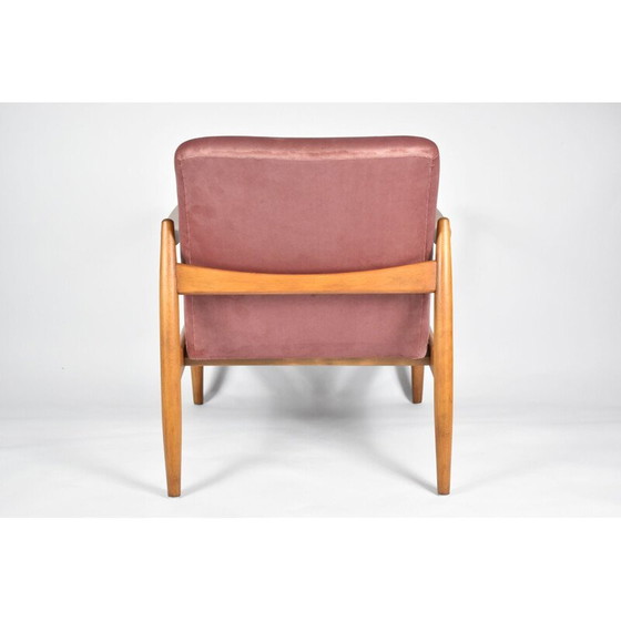 Image 1 of Fauteuil vintage E. Homa, velours rose années 1960