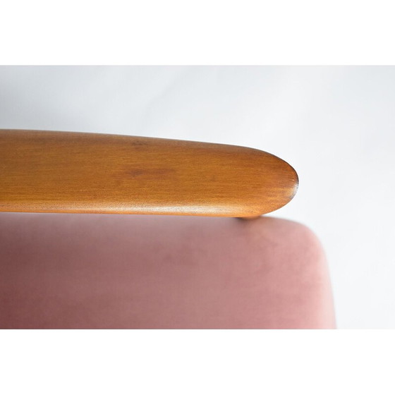 Image 1 of Fauteuil vintage E. Homa, velours rose années 1960