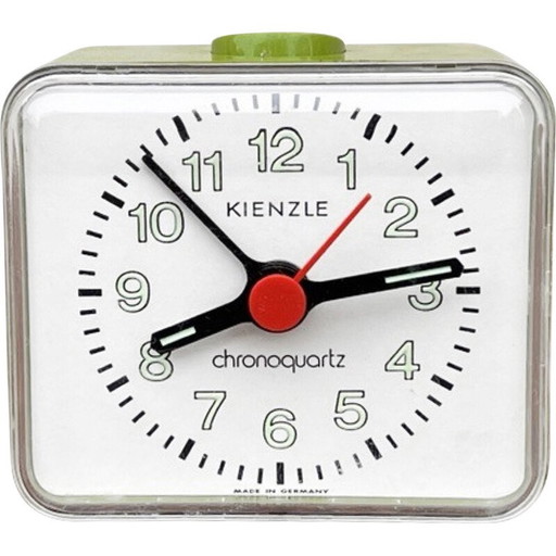 Réveil à quartz en plastique et verre Pop Art pour Kienzle, Allemagne 1970