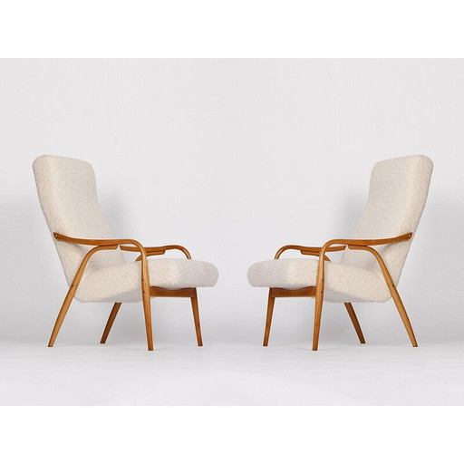 Fauteuil en boucle du milieu du siècle par Antonin Suman pour Ton, Tchécoslovaquie années 1950