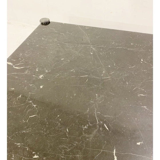 Image 1 of Table basse carrée en marbre noir, 1970