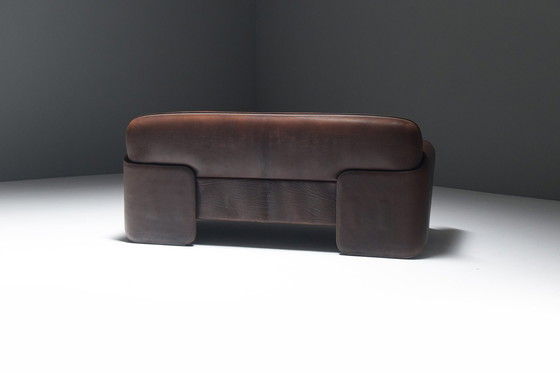 Image 1 of Stunning Ds 125 Patinated Leather Sofa By Gerd Lange For De Sede Swiss