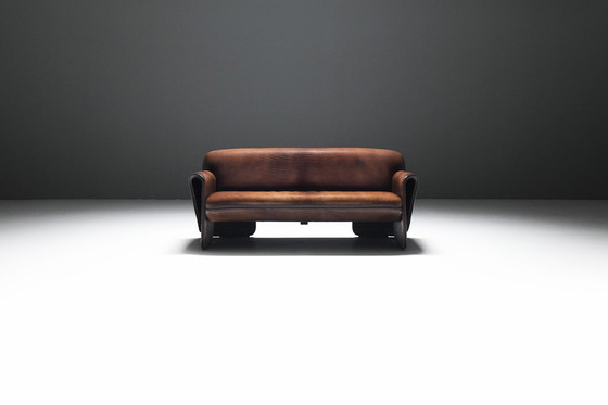 Image 1 of Stunning Ds 125 Patinated Leather Sofa By Gerd Lange For De Sede Swiss