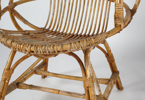 Image 1 of 2 X Chaise Rohé en rotin