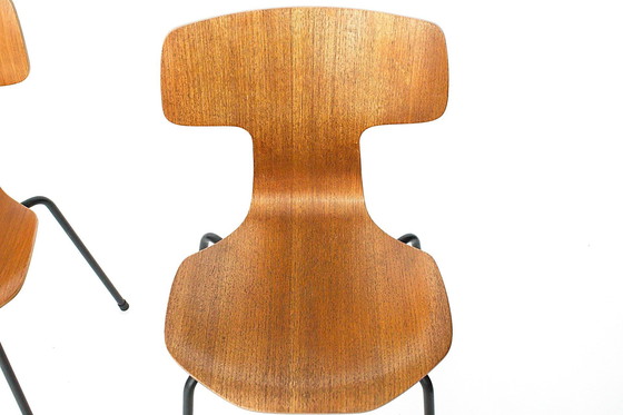Image 1 of 3103 Hammer Chairs by Arne Jacobsen for Fritz Hansen | 1960s Set of 4 | Teak