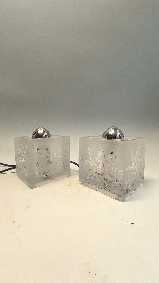 Image 1 of 2 Nachtmann Leuchten Lampe cubique en verre
