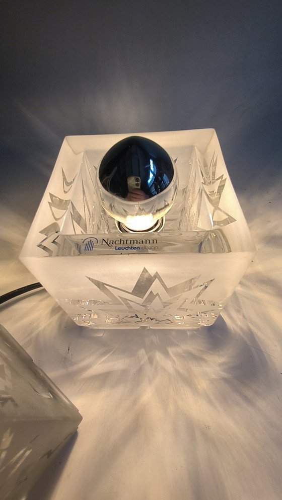 Image 1 of 2 Nachtmann Leuchten Lampe cubique en verre