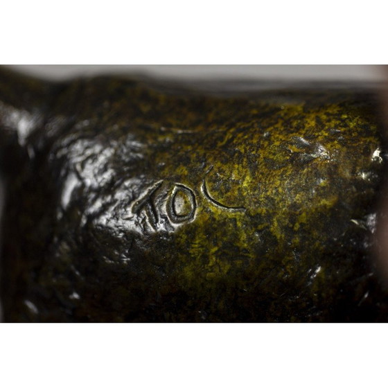 Image 1 of Sculpture Vintage en bronze "Dog Basset Toc" par François Pompon pour l'Atelier Valsuani, 2006