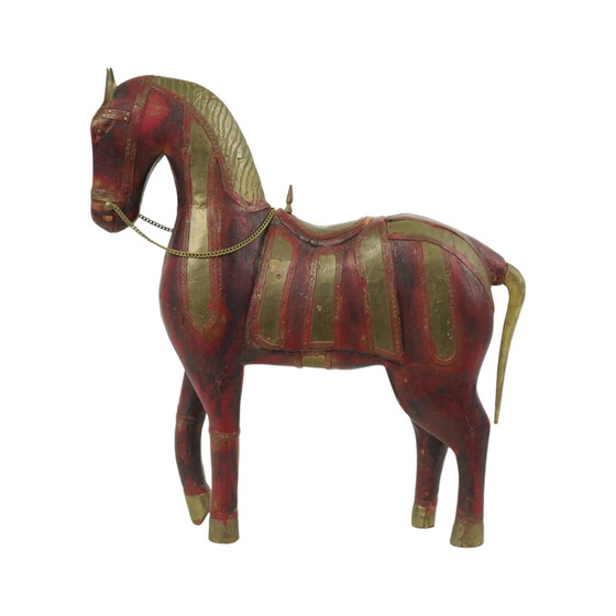 Image 1 of Cheval Marwari en bois