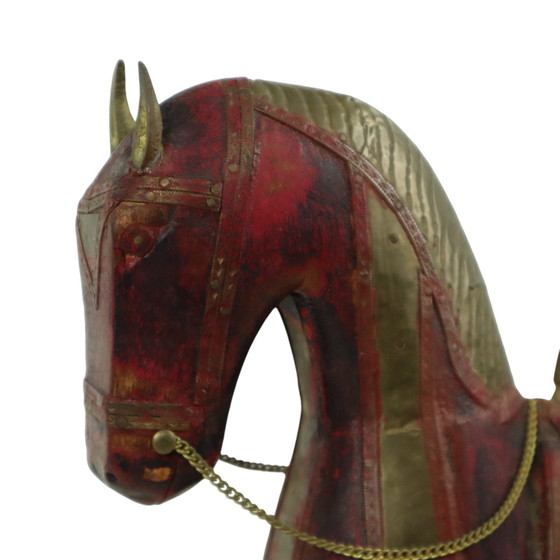 Image 1 of Cheval Marwari en bois