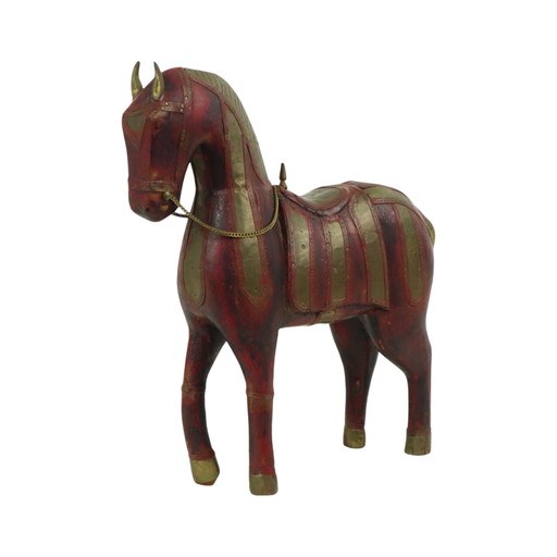 Cheval Marwari en bois