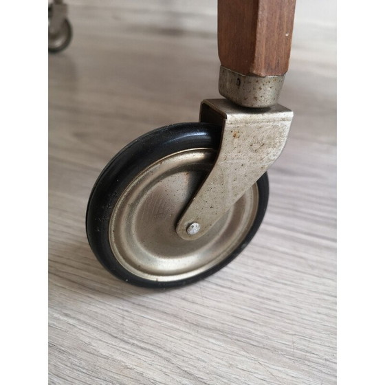 Image 1 of Table de bar mobile vintage en bois et contreplaqué, 1970