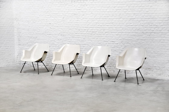 Image 1 of Chaises Modèle 416 par Wim Rietveld & André Cordemeyer pour Gispen, ensemble de 4, 1957