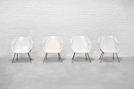 Image 1 of Chaises Modèle 416 par Wim Rietveld & André Cordemeyer pour Gispen, ensemble de 4, 1957