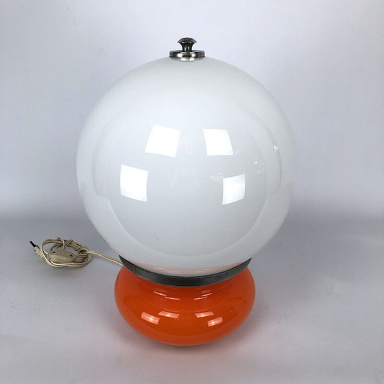 Image 1 of Lampe de table vintage en verre coloré de Murano par Mazzega, Italie 1970