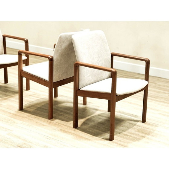 Image 1 of Ensemble de 4 fauteuils vintage en teck de Dyrlund, Danemark 1960