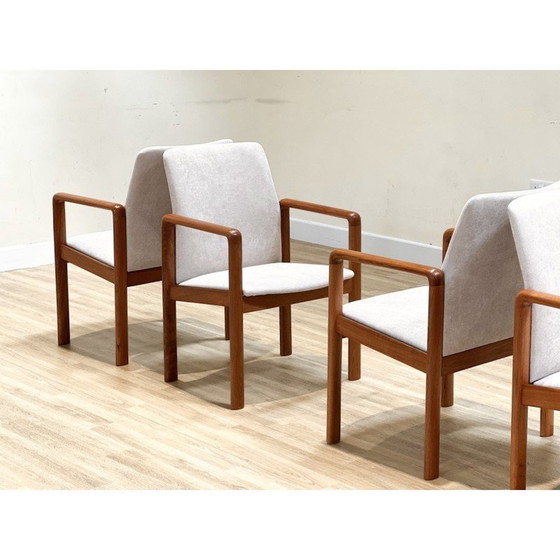 Image 1 of Ensemble de 4 fauteuils vintage en teck de Dyrlund, Danemark 1960