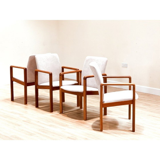 Image 1 of Ensemble de 4 fauteuils vintage en teck de Dyrlund, Danemark 1960