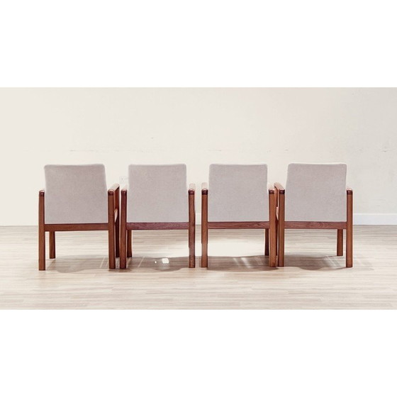 Image 1 of Ensemble de 4 fauteuils vintage en teck de Dyrlund, Danemark 1960