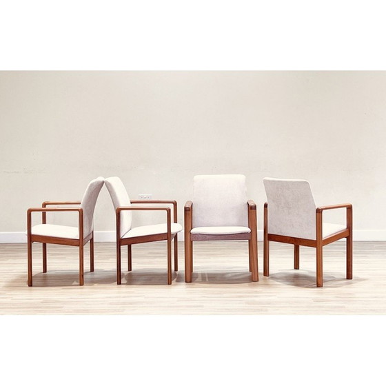 Image 1 of Ensemble de 4 fauteuils vintage en teck de Dyrlund, Danemark 1960
