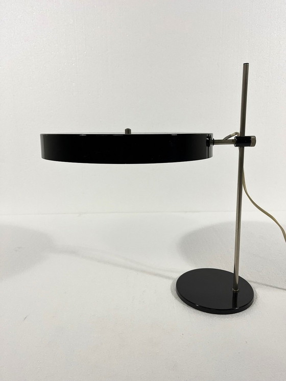 Image 1 of Lampe de bureau réglable noire 1950's