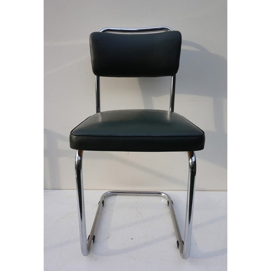 Image 1 of Chaise de bureau luge tubulaire hollandaise - années 1930