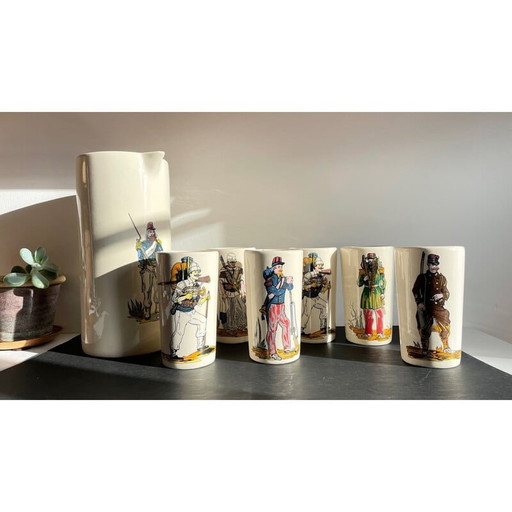 Set d'orangeade vintage en céramique