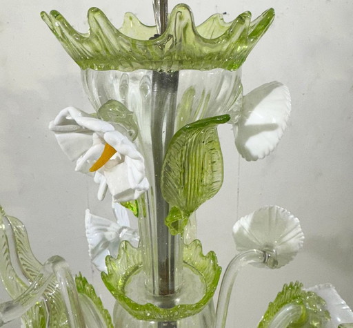 Lustre moderne du milieu du siècle, Italie, verre de Murano, années 1950