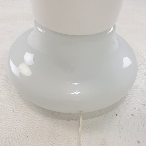 Lampadaire Zea en verre opalin vintage italien par Salocchi pour Lumenform, 1970